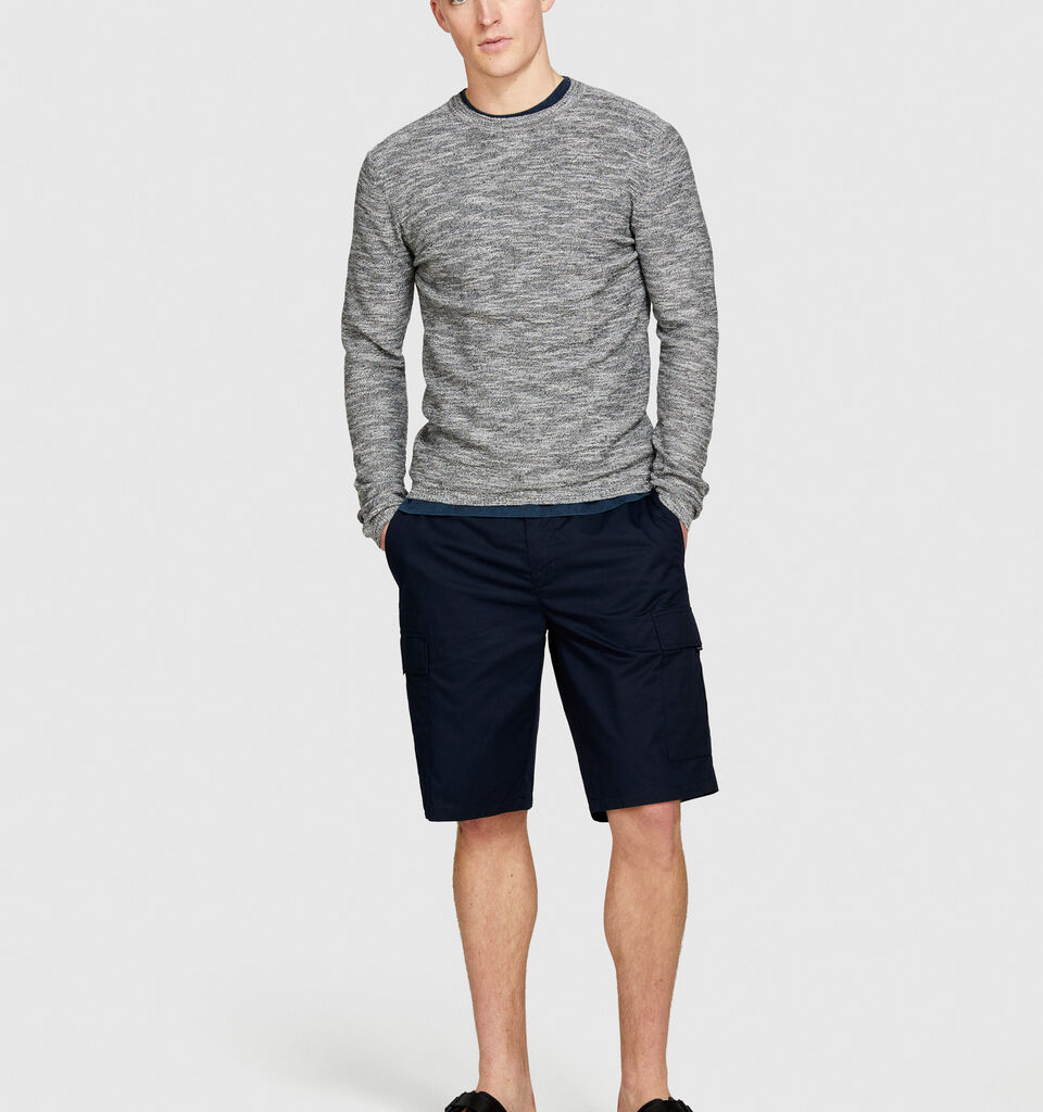 Marl sweater - men's crew neck sweaters - Light Gray | Sisley image number 1